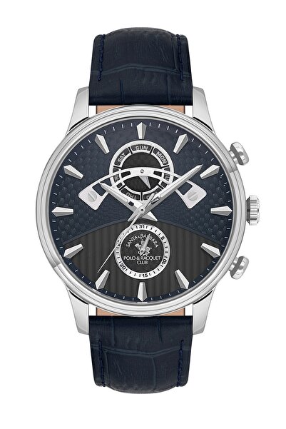 Santa Barbara Polo & Racquet Club Men's Wristwatch Essb.B.10593-3, Leather St...