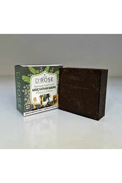D'Rose Natural Cosmetic Ardıç Katranı Sabunu- Bit,Egzema,Kepek,Mantar, Akne, Siyah Nokta İçin Yardımcı Üründür