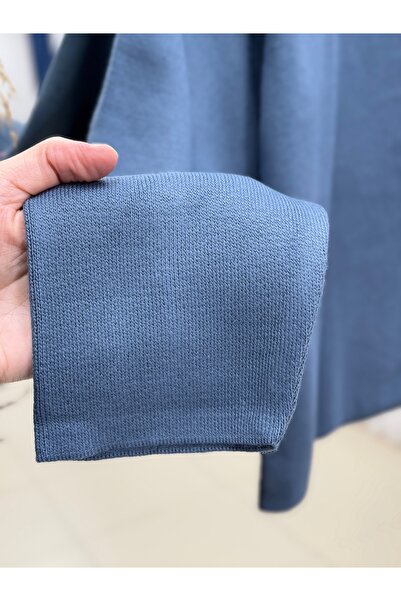 BENAHOLL Ferista Gold Buttoned Short Cardigan-Zi̇6157 Indigo