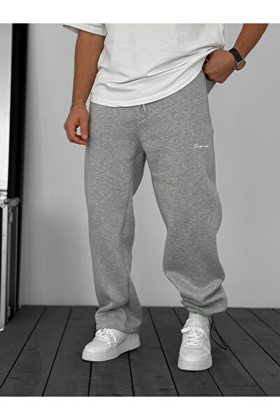 BYBASICMAN Light Gray Basic Embroidered Fleece-Lined Tracksuit Pm-0026