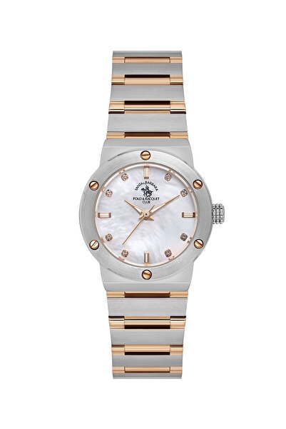Santa Barbara Polo & Racquet Club ساعة يد نسائية ESSB.B.10664-5، سوار معدني، ...