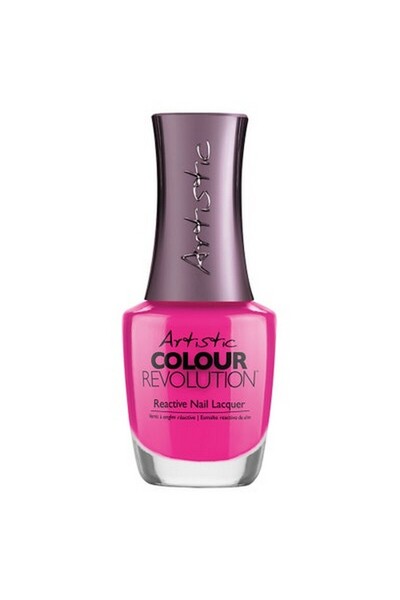 Artistic Nail Design Nail Lacquer Polka Dottie Hottie | Iridescent Hot Pink |...