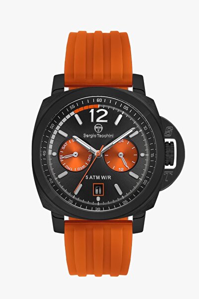 Sergio Tacchini Men's Wristwatch Esst.B.10414-4, Silicone Strap, 43 mm Case Diameter