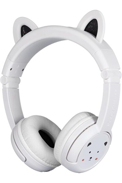 BuddyPhones PlayEars+ Wireless Bluetooth Volume-Limiting Kids Headphones (Bear)