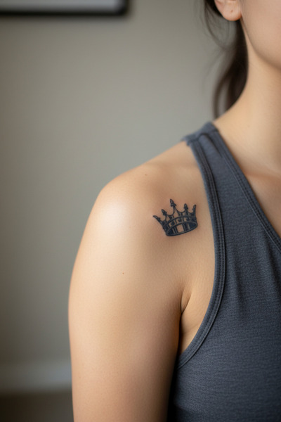 Lavmi Kral Tacı Taç 11x8 cm Yarı Kalıcı Geçici Dövme Yapıştırma Dövme