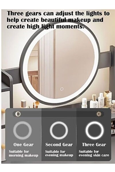 KEKE Multifunctional Makeup Vanity Dressing Table with Drawers 80 CM