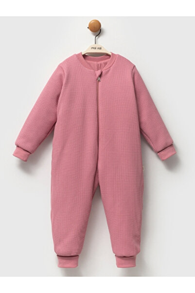 Moi Noi Fermuarlı Bisiklet Yaka Uyku Tulumu Unisex 2,5 Tog Waffle Kendinden Desenli