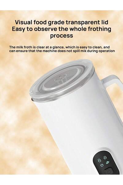 Brutelle Electric Milk Frother 4 In 1 400W Hot/Cold Foam Warmer for Latte Cappuccino Hot Chocolate