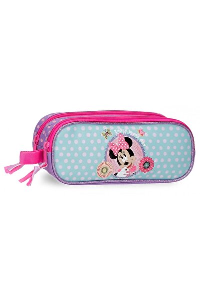 Disney Girls' pencil case, Minnie Today is my day, 2 compartments, multicolor, 23x9x7 cm