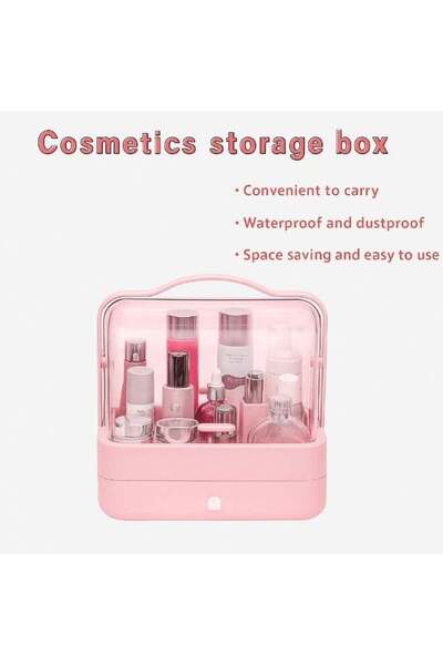 Generic Portable Small Makeup Storage Box with Cover