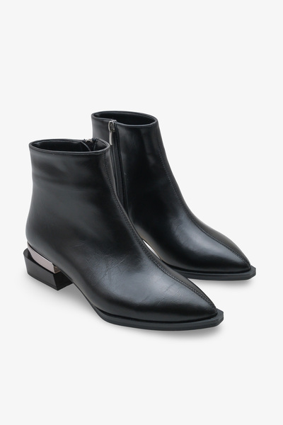 İNNABUTİKK Zisi Kadın Günlük Bot - Siyah Kırışık