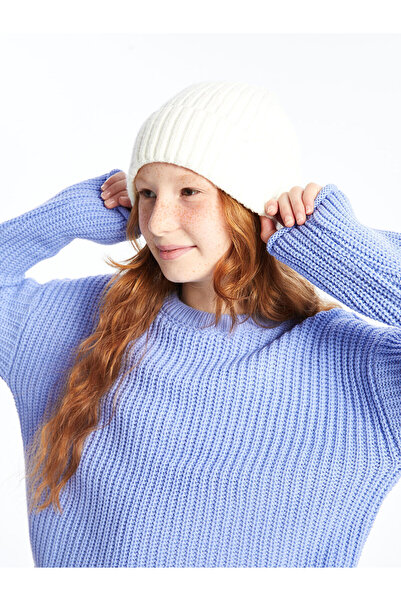 LC Waikiki سترة تريكو للفتيات بأكمام طويلة ورقبة دائرية من LCW Kids