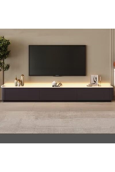 KEKE خزانة تلفزيون بأربعة أدراج مزيج من الإضاءة الفاخرة والبسيطة 200 سم