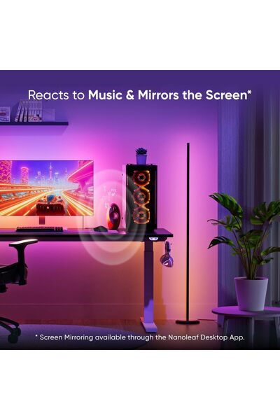 Nanoleaf 1700LM RGB LED Floor Lamp - Matter, Music Sync, 16M Colors