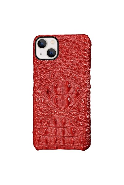 RoveZone Premium Leather Protective Case for iPhone 13 Mini, Red