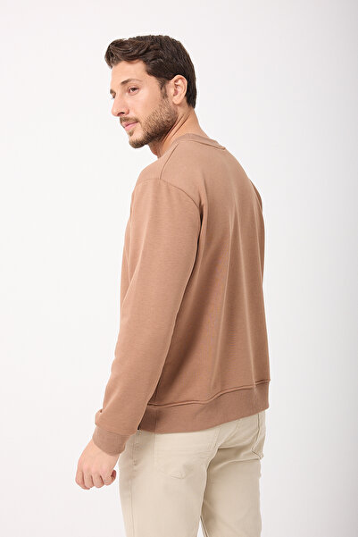 Giyimyol Men's Sweatshirt – Basic, Crew Neck, Comfortable Fit, Soft Cotton Fabric, Oversized