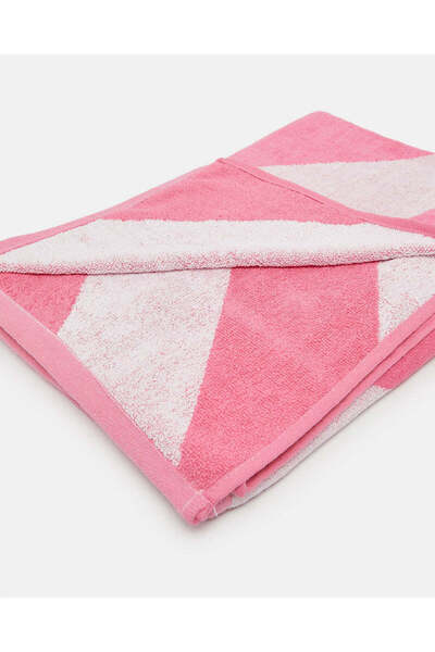 REDTAG Pink Diagonal Beach Towel
