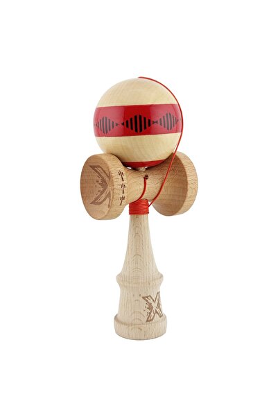 Flippy Original Kendama X - FREQUENCY, Professional, Flippy, Wooden, 18 cm, Red