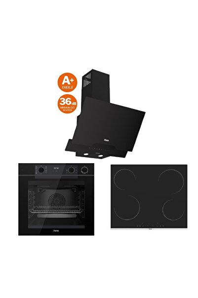 Ferre Fryart-Steam SERISI(QEP64CS-Ms261 Elektirikli Ocak -D063) Ankastre Set