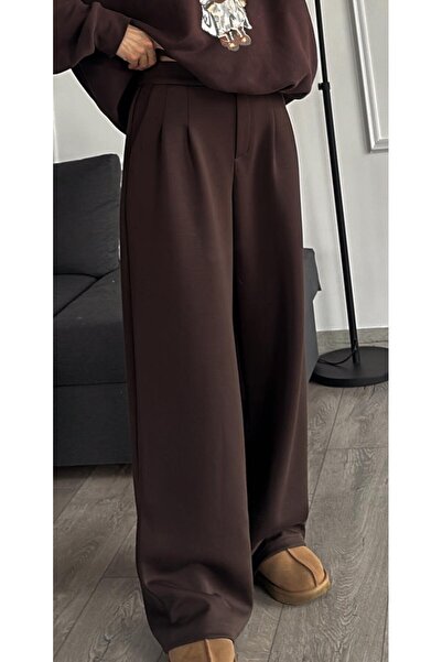 MADAME MELEK Original Brand Modal Fabric with Elastic Waist Palazzo Pants