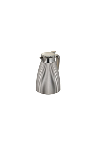 ALSAIF Al Saif Coffee and Tea Thermos Set (2 pieces) / Elegant design to suit all tastes - Matte Nickel - 1.0/1.7 Liter