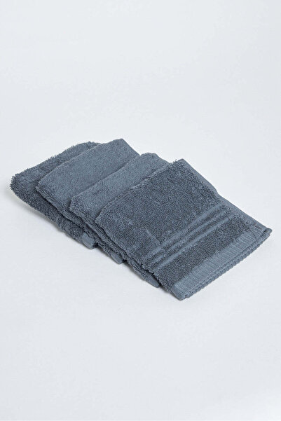 REDTAG Grey Soft Cotton Face Towel Set (4 Piece)