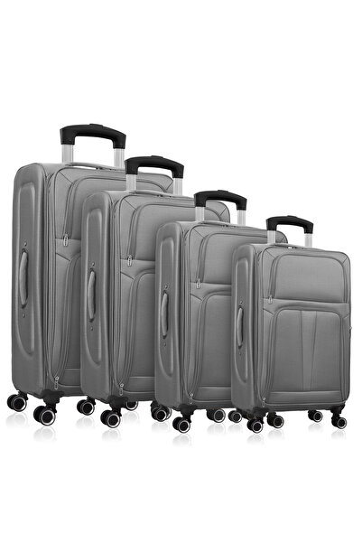 SHOWKOO 4 Piece Luggage Sets Expandable Softside Suitcase with Spinner Wheels & TSA Lock 20in/24in/28in/32in