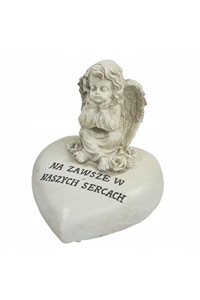 Other Angel LED grave figurine with the inscription FOREVER IN OUR HEARTS 12 cm