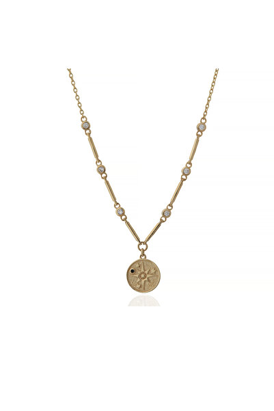 Değerli Kuyumculuk Kuzey Yıldızı Madalyon Kolye