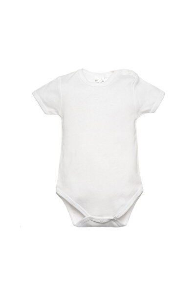 Other Olimpias baby bodysuit with short sleeves, plain white