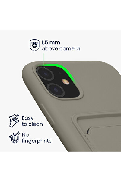 KWmobile Case for Apple iPhone 11, Gray, Silicone, KWM0000134F016C