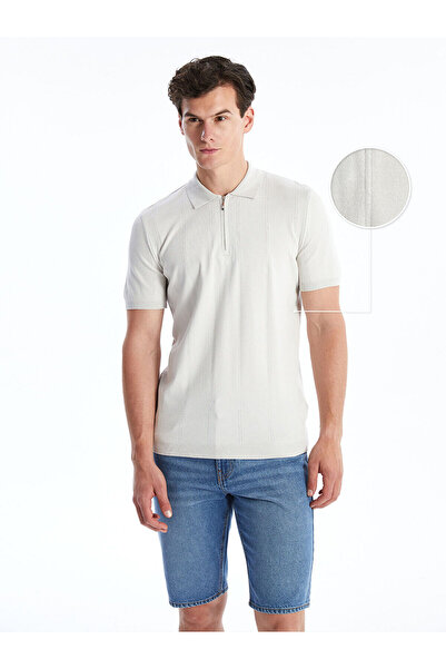 LC Waikiki Ανδρικό πλεκτό πουλόβερ Polo Neck - Κοντό μανίκι