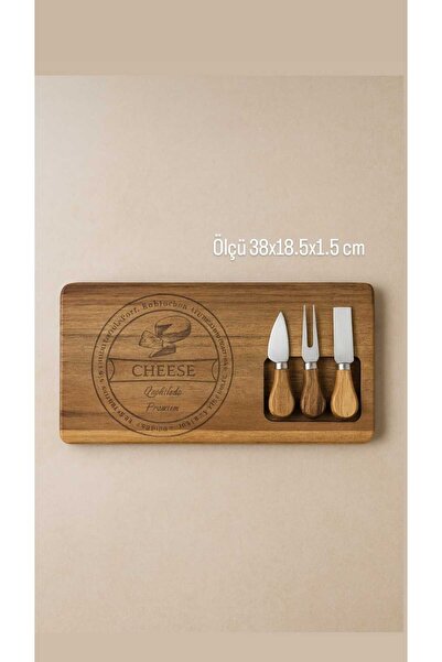 LEONEV akasya peynir sunum servis seti