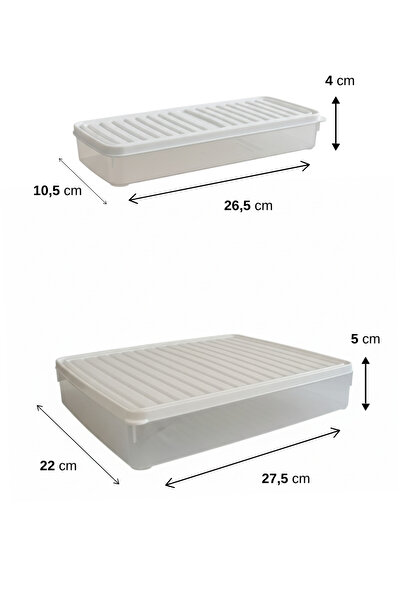 Orvila 24-Piece Transparent Storage Container Set Suitable for Refrigerator Freezer Organizer 8X2400 ml - 16X1200 ml