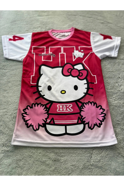 Freak Tshirt Pink V-Neck Kitty Jersey Jersey Unisex T-Shirt