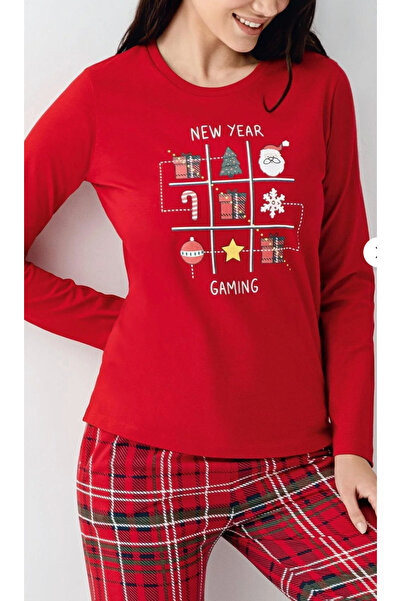 Arnetta Mother-Daughter New Year, Winter Themed 100% Cotton Pajama Set (Sold Separately)