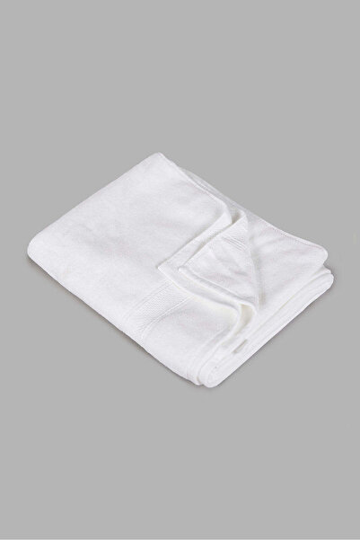 REDTAG White Textured Cotton Beach Towel