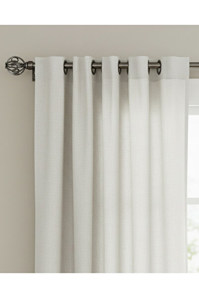 REDTAG قضيب ستارة مفرد قابل للتمديد مطلي باللون الأسود مع نهاية فوضوية