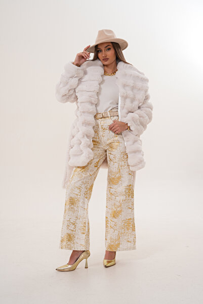 NAVY Midi Length Chinçila Coat