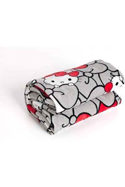 Kanguru Deluxe Hello Kitty Super Soft Fleece Blanket with Sleeves, Pouch Pocket, White, 140 x 180 cm