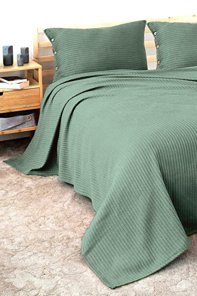 Cottonest Single Knit Pique Bed Spread with Pillow