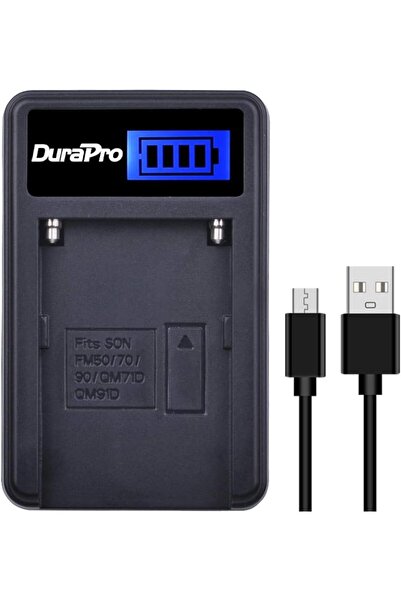 Durapro Set 2 acumulatori NP-FM500H + incarcator USB LCD compatibil Sony Alpha