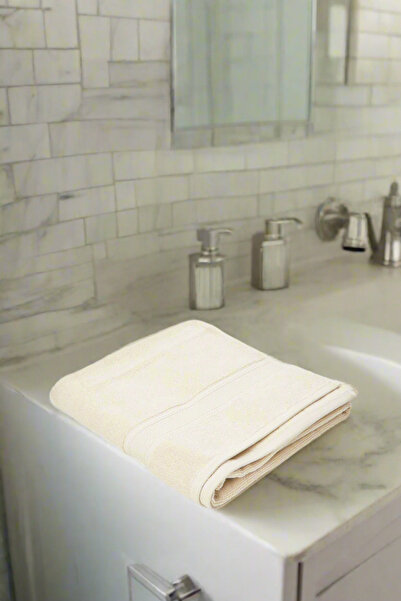 REDTAG Beige Textured Cotton Bath Towel