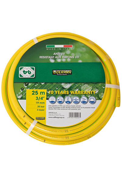 Jolly Garden hose, Liderman AGI313, 3/4 inch, 19mm, 25m roll, Made in Italy