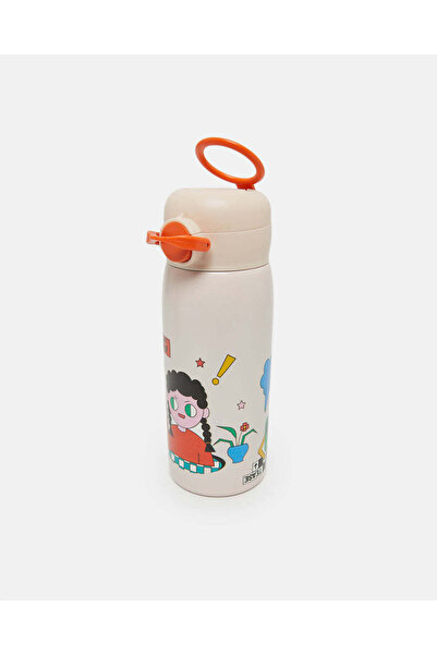REDTAG Kids Red Printed Water Bottle