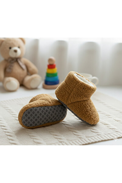 Wayne's Welsoft Yumuşak Dokulu, Kaydırmaz Tabanlı, Kışlık Unisex Bebek Panduf