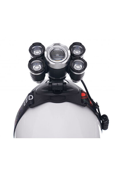 Maxrom Lanterna frontala de cap T6 led cu 4x Q5 zoom 1-2000x 18A KD1248 Kraft...