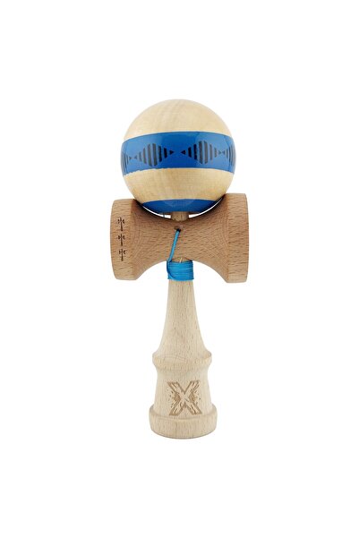 frequency Kendama X Original Professional, Cupe Mari V2, Super Adezive, 18 cm, Albastru/Maro