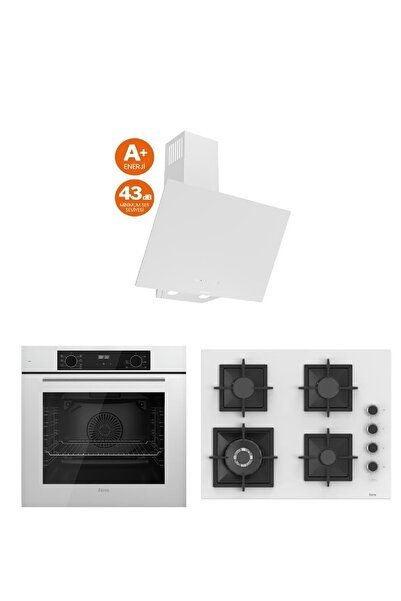 Ferre Flowart Serisi (QBL63CB-SS406-D078) Ankastre Set