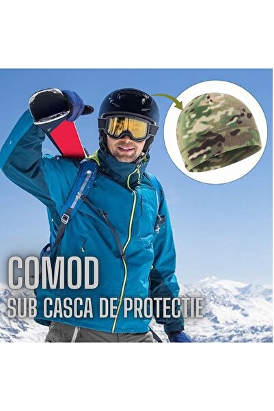 Hipolar Winter Hat, Camouflage, Soft Polar Fleece, Size M 51, Semi-elastic